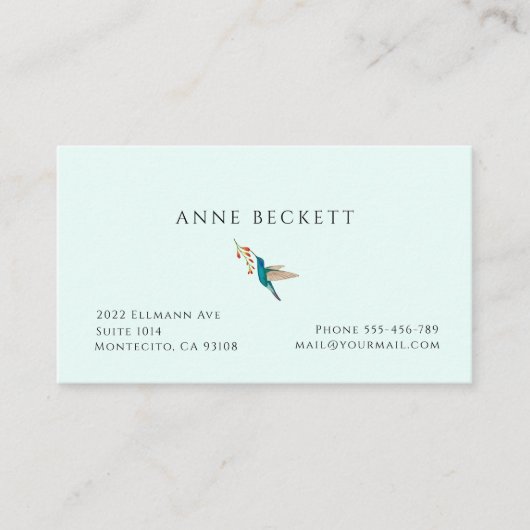 ハミングバード 名刺 (正面)