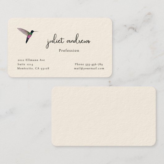 ハミングバード 名刺 (正面/裏面)