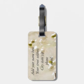 ハミングバード、小さなブロンズ ラゲッジタグ (裏面縦)