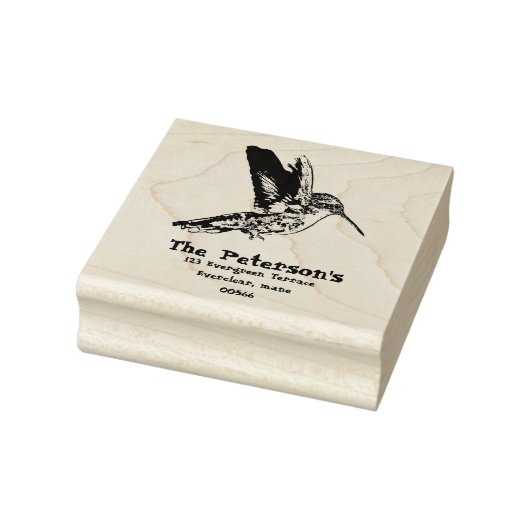 ハミングバード、情報の追加、差出人住所スタンプ ラバースタンプ (スタンプ)