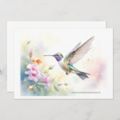 ハミングバード 招待状 (正面/裏面)