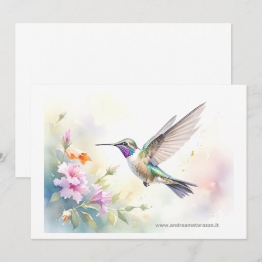 ハミングバード 招待状 (正面/裏面)