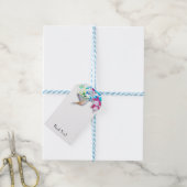 ハミングバード&明るい赤紫色結婚式の引き出物ギフトラベル ギフトタグ (より糸付き)