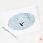 ハミングバード 楕円形シール (封筒)