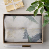 ハミングバード、花とスクロール作業の切り離し 薄葉紙 (ギフト)