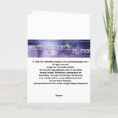 ハミングバード(花) 3グリーティ空白のングカード カード (裏面)