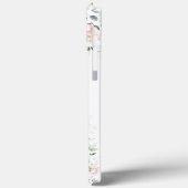 ハミングバード、赤面ピンクのバラ、セージ緑 Case-Mate iPhoneケース (裏面 / 左)