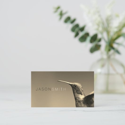 ハミングバード | 野生動物写真家 名刺 (スタンド正面)