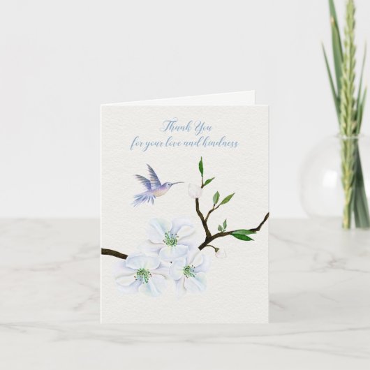 ハミングバード Sympathy お礼のカード サンキューカード (正面)