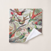 ハミングバード， Trochilidae Kolibris著Ernst Haeckel バスタオルセット (ウォッシュタオル)