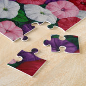 ハミングバードin明るい赤紫色フラワーガーデン ジグソーパズル (側面)