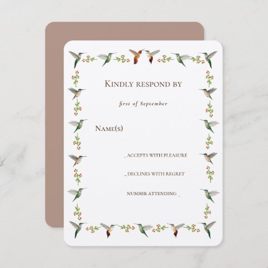 ハミングバードRSVP (正面/裏面)