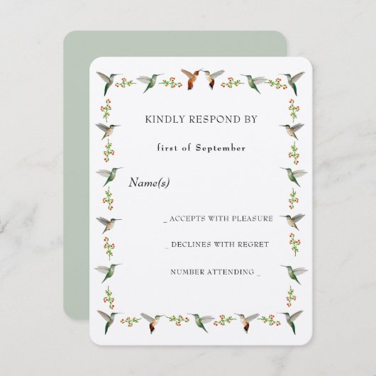 ハミングバードRSVP (正面/裏面)