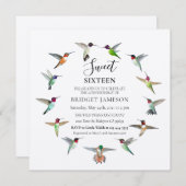 ハミングバードSweet sixteen 招待状 (正面/裏面)