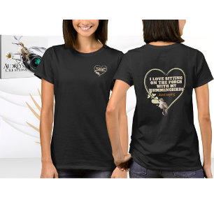 ハミングバードTシャツブラック Tシャツ