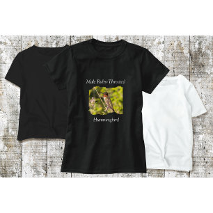 ハミングバードTシャツ男性ルビー喉の付いた Tシャツ