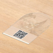 ハミングバ結婚ードのQRコード招待状 アクリル招待状 (レイダウン)