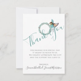 ハミングバ結婚ードズリース結婚サンキューカード サンキューカード