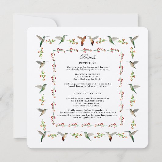 ハミングバ結婚ードズ詳細カード (正面)