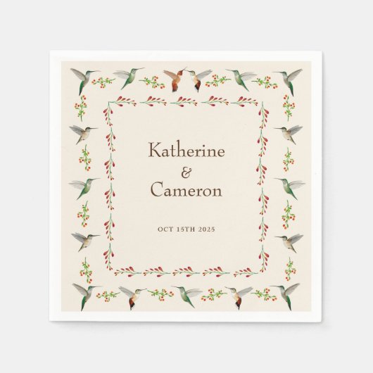 ハミングバ結婚ードズ スタンダードカクテルナプキン (正面)