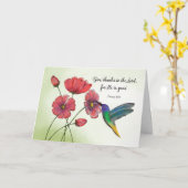 ハミングバ考えードで宗教的な花 カード (黄色い花)