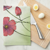 ハミングバ考えードで宗教的な花 キッチンタオル (四つ折り)