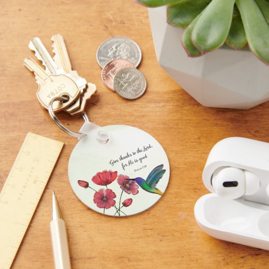 ハミングバ考えードで宗教的な花 キーホルダー (デスク)