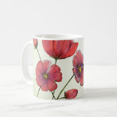 ハミングバ考えードで宗教的な花 コーヒーマグカップ (正面左)