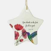 ハミングバ考えードで宗教的な花 セラミックオーナメント (右)