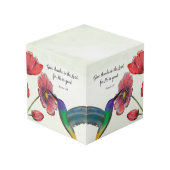 ハミングバ考えードで宗教的な花 フォトキューブ (裏面アングル)