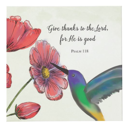 ハミングバ考えードで宗教的な花 フォトキューブ (正面)