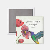 ハミングバ考えードで宗教的な花 マグネット (正面/裏面)