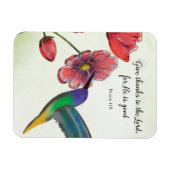 ハミングバ考えードで宗教的な花 マグネット (横)