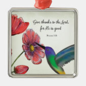 ハミングバ考えードで宗教的な花 メタルオーナメント (正面)