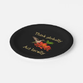 ハミングバ考えードのグローバルにローカル紙プレート ペーパープレート (アングル)