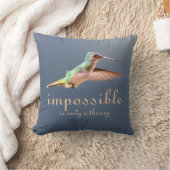 ハミングバ飛んでいるードインポッシブルは理論に過ぎない クッション (ブランケット)