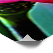 ハミングバ鮮やかードアットサンセットデザイン ポスター (角)