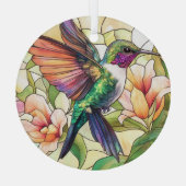 ハミングバ鮮やかードステンド ガラスオーナメント (裏面)