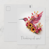 ハミング飛んでいるバ考えードズ ポストカード (正面/裏面)