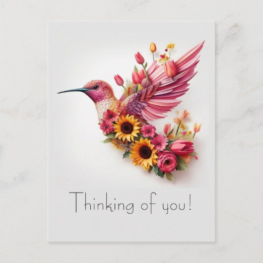 ハミング飛んでいるバ考えードズ ポストカード (正面)