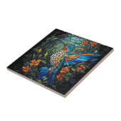 ハミング飛んでいる鳥ステンドガカラフルラス タイル (側面)