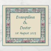 ハミング鳥とハイビスカス –  スパークリングワインラベル (シングルラベル)