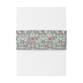 ハミング鳥とハイビスカス – 垂直ベリーバンド 招待状ベリーバンド (裏面例)