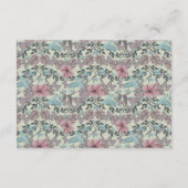 ハミング鳥とハイビスカス – 結婚のエンクロージャカード エンクロージャーカード (裏面)