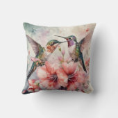 ハミング鳥と花 クッション (裏面)