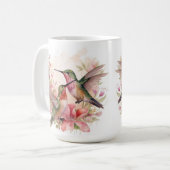 ハミング鳥と花 コーヒーマグカップ (正面左)
