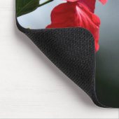 ハミング鳥と赤い花 マウスパッド (コーナー)