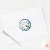 ハミング鳥のステッカー2 ラウンドシール (封筒)