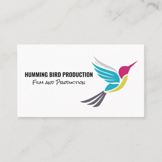 ハミング鳥のロゴ 名刺 (正面)
