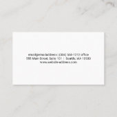 ハミング鳥のロゴ | QRコード名刺 名刺 (裏面)